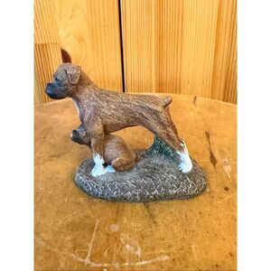 Boxer Aus-Ben Kennel Collection Charles Earnhardt Cold Cast Bronze with puppy (6